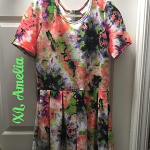 LuLaRoe Amelia tie dyed